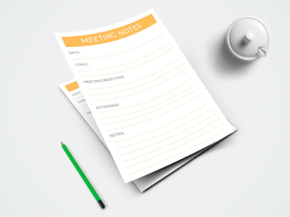 Fully Editable Canva Meeting Notes Planner