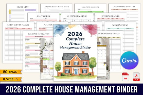 Close-up shot of the utility and subscription logs from the 2026 Complete House Management Binder.