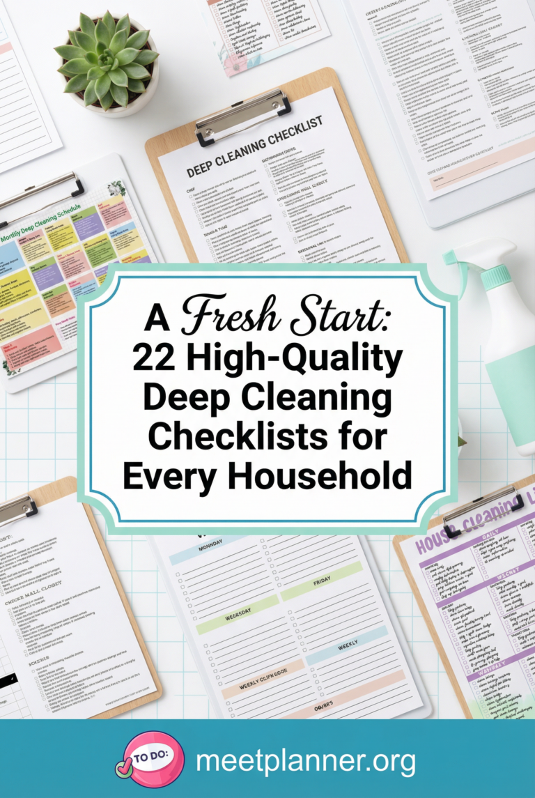 Article's main image: "A Fresh Start: 22 High-Quality Spring Cleaning Checklists for Every Home."