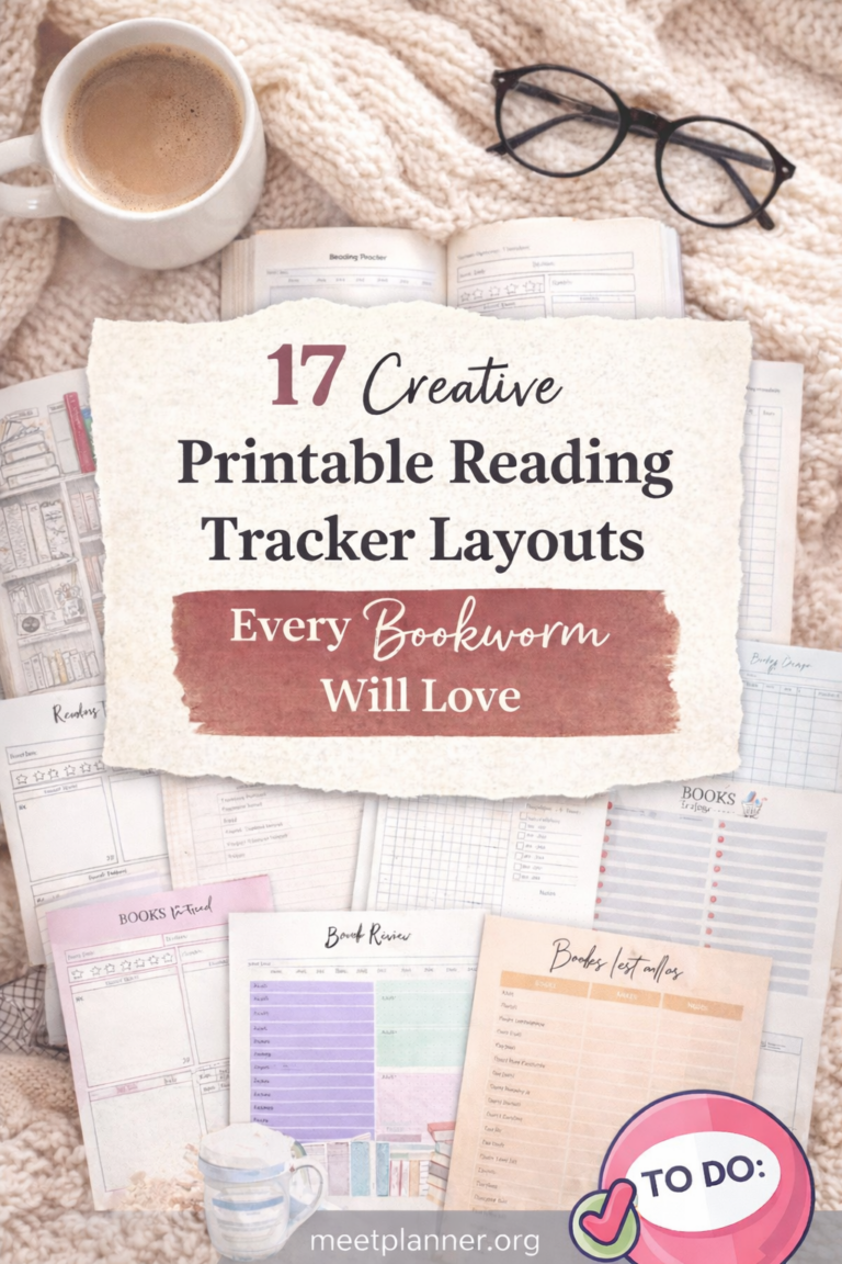 Main image of post 17 Creative Printable Reading Tracker Layouts Every Bookworm Will Love