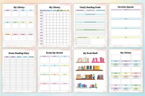 A close-up of the main pages in a mindful reading journal, representing a healthy reading journal system.