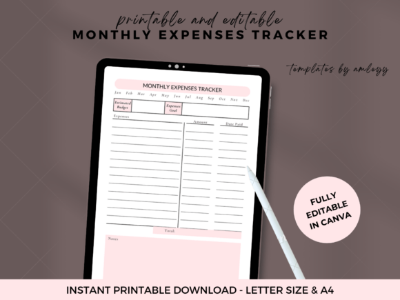Month-over-month comparison screen in the complete monthly expenses tracker budget planner.